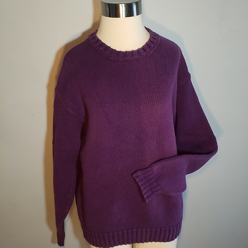 GAP SWEATER L CREWNECK PURPLE Vintage